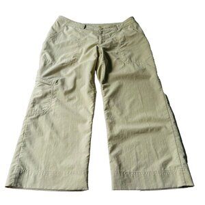 Patagonia Womens Hiking Capri Pants Pockets Size 4 Beige Straight Leg Outdoor